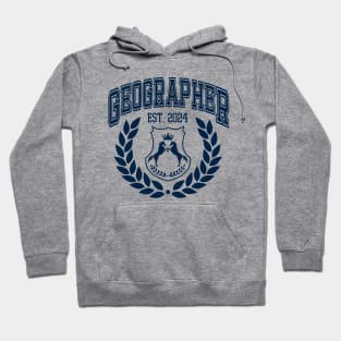 Geography Graduation College, Geographer Grad 2024 Hoodie